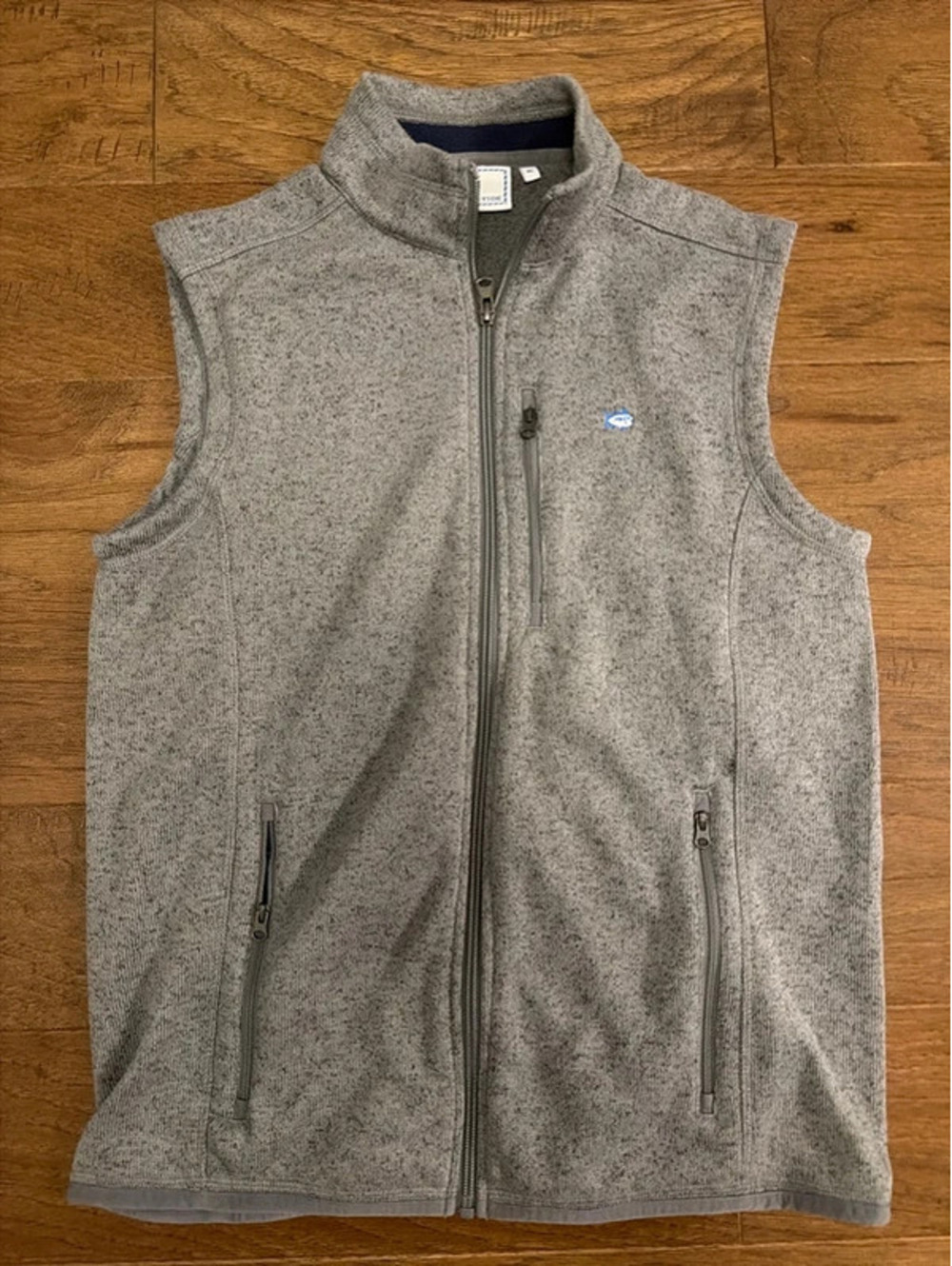 Southern Tide Men’s XL Gray Sweater Fleece Full Zip Vest Skipjack Golf